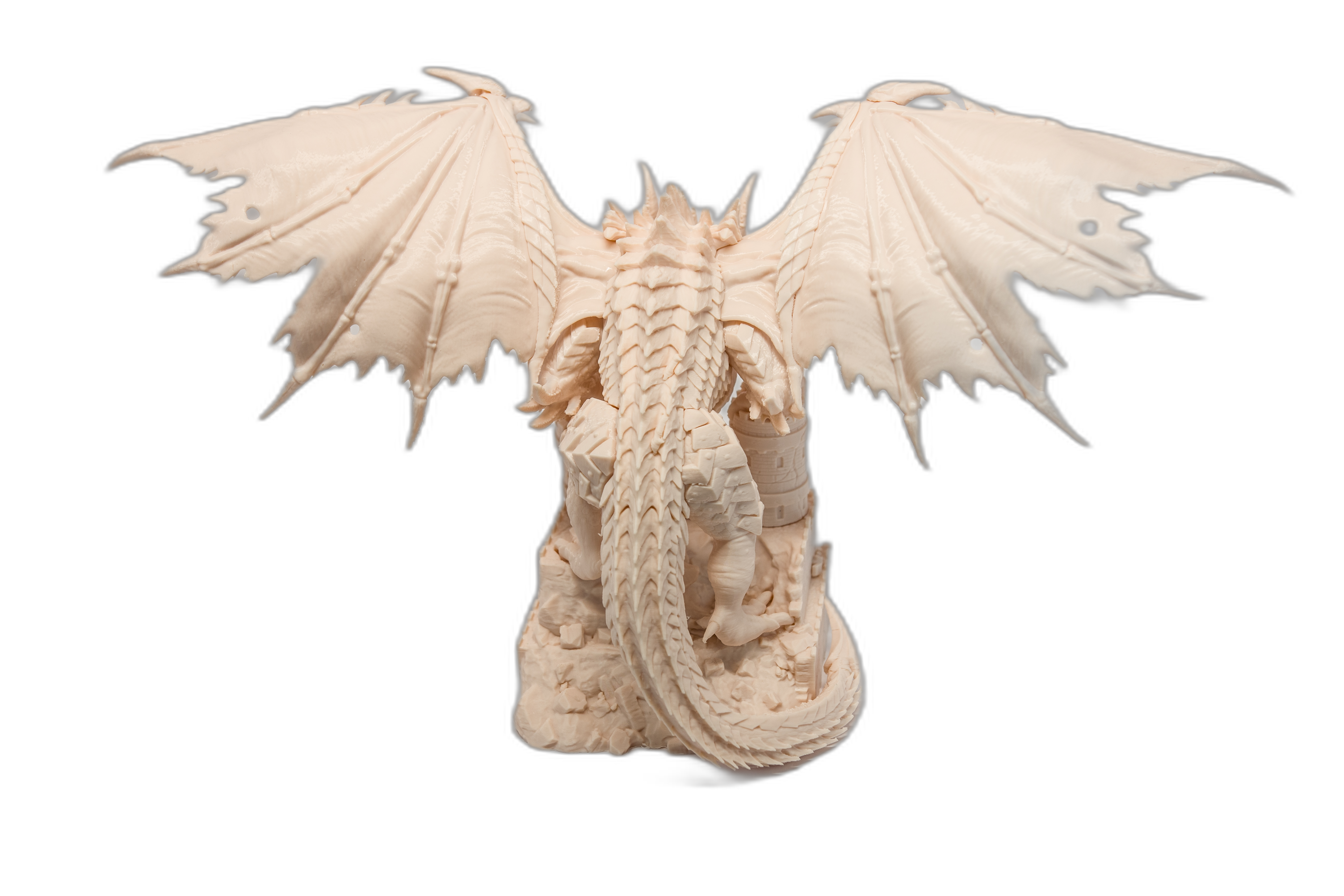 Dragon cucerind cetate – figurină fantasy printată 3D