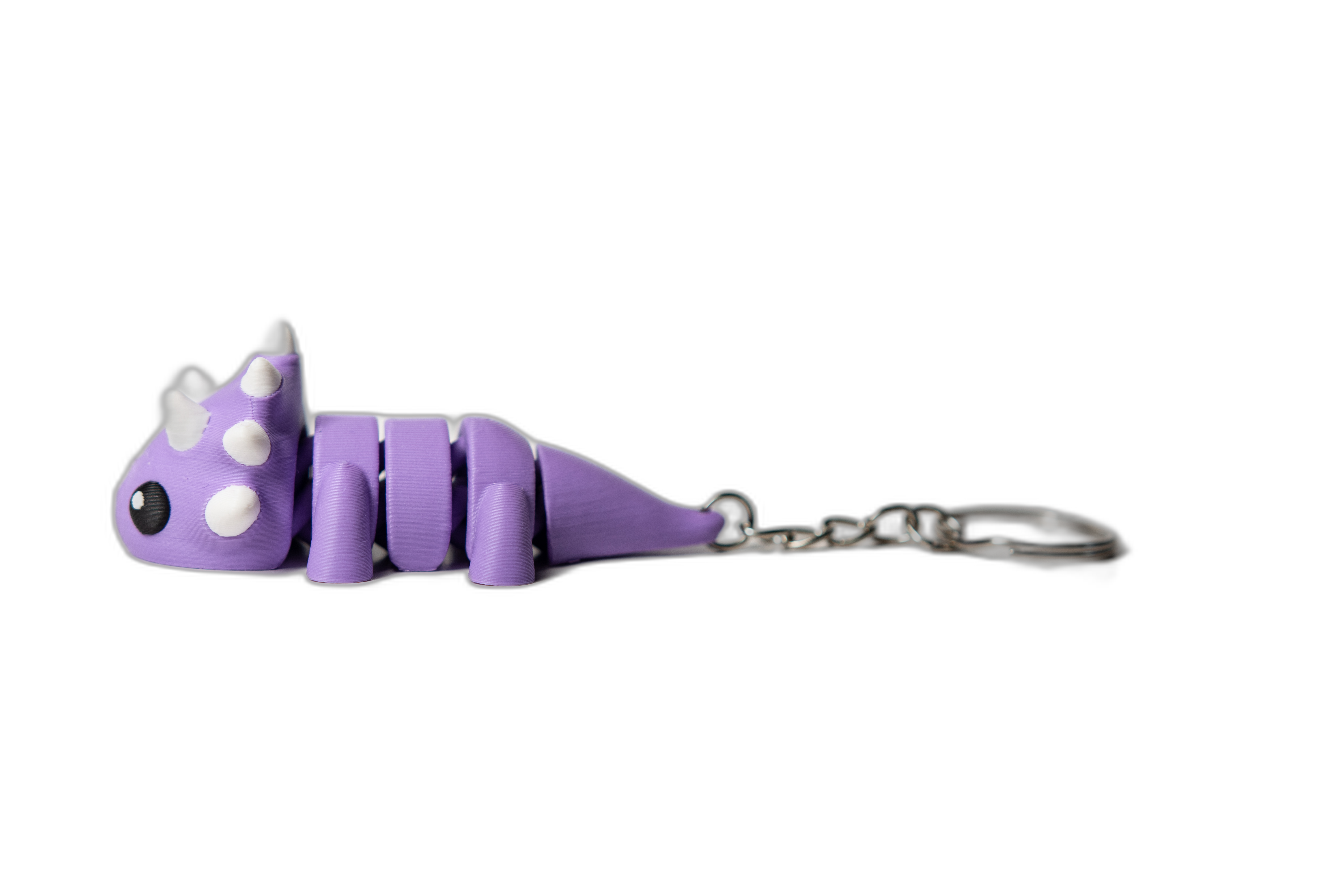 Dinozaur mov cu țepi – breloc articulat 3D