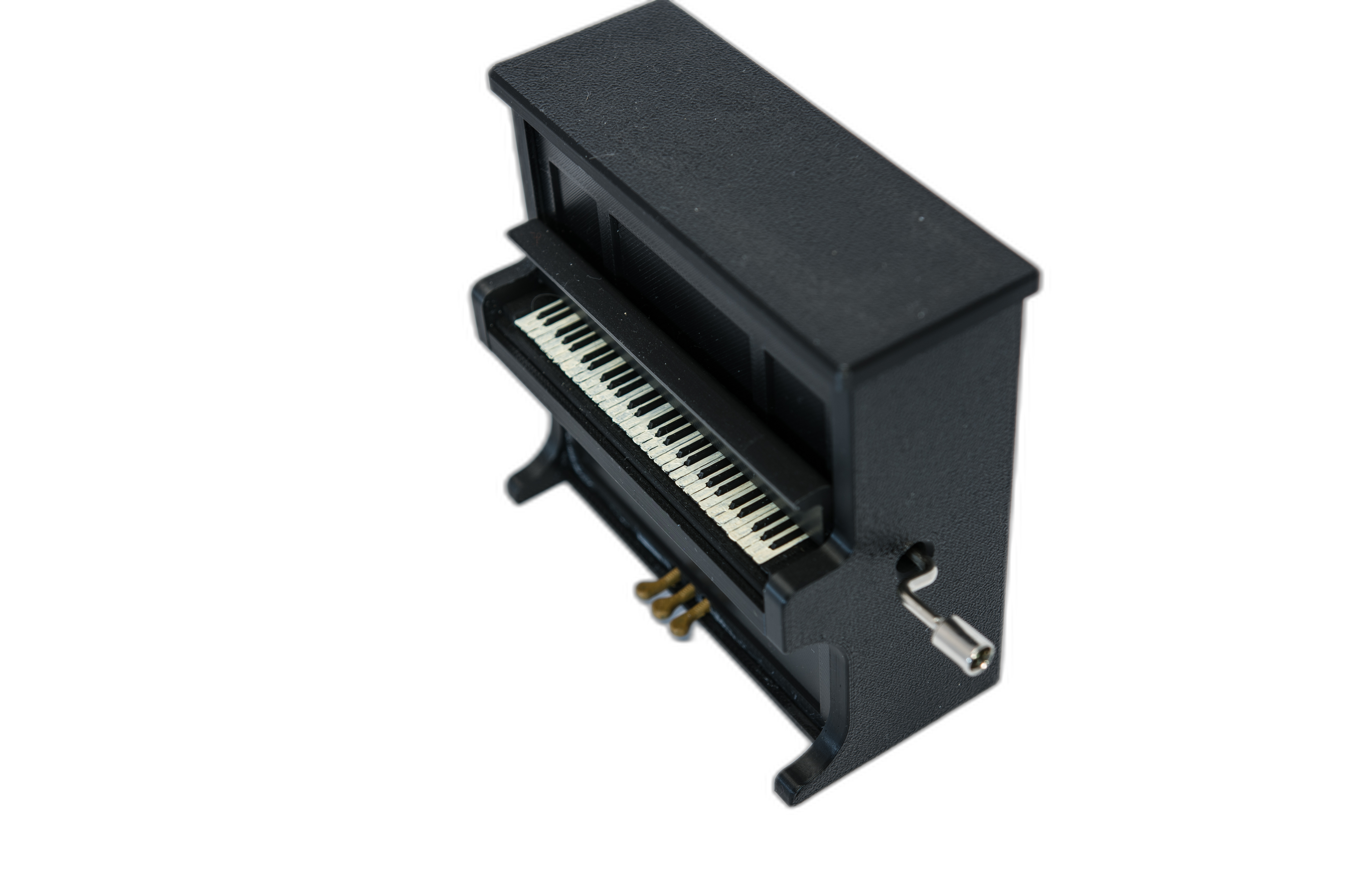 Pian cu Cutiuță Muzicală – Miniatură Vintage Printată 3D