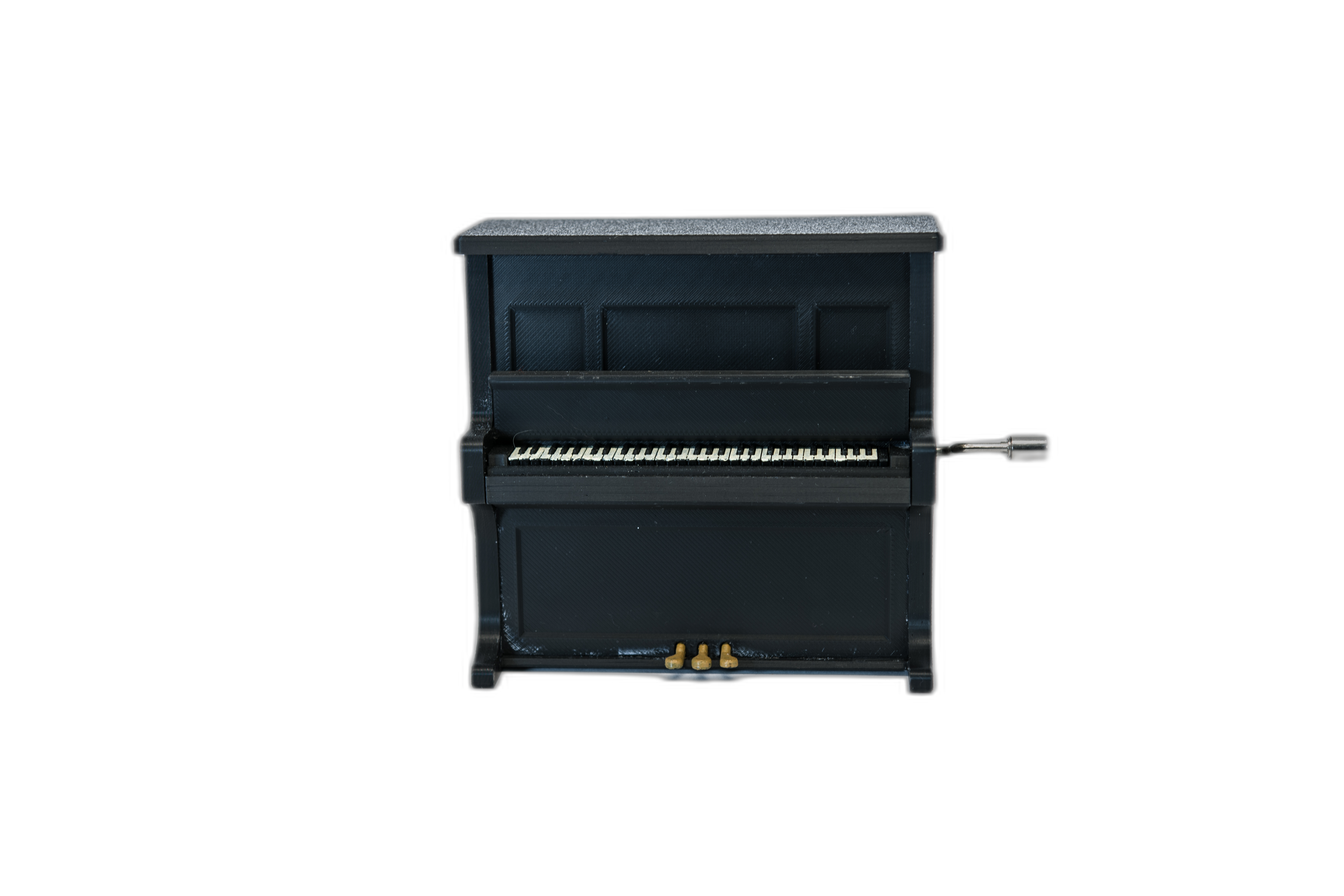 Pian cu Cutiuță Muzicală – Miniatură Vintage Printată 3D