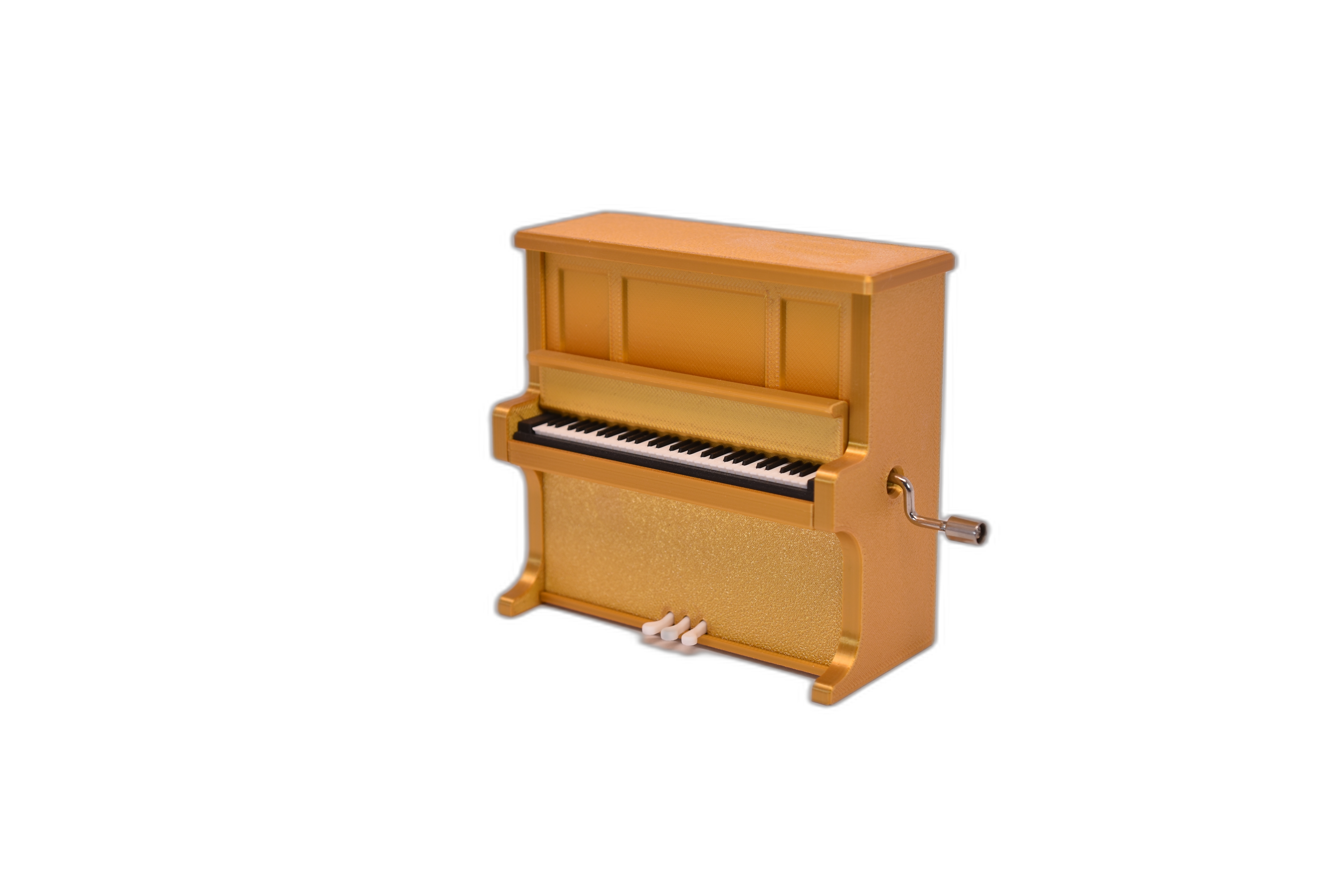 Pian cu Cutiuță Muzicală – Miniatură Vintage Printată 3D